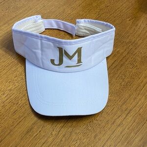 White Visor with Gold Logo
